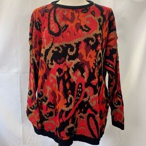 Vintage Vibrant Patterned Sweater